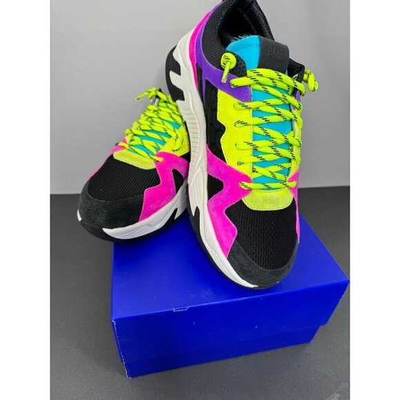 P448 Men's Sneakers Size 8.5 EUR 41 Aquamarine Dean Multicolor Suede Colorful - Picture 2 of 7